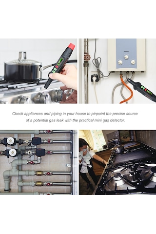 Springsun Habotest Taşınabilir Gaz Kaçak Dedektörü Alarmı Her Türlü Yanıcı Gaz İçin Sesli Ve Görsel Alarmlı Yanıcı Gaz Dedektörü