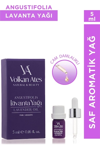 Volkan Ates Natural & Beauty Lavandula Angustifolia Saf Lavanta Yağı Cam Damlalıklı 5 ML