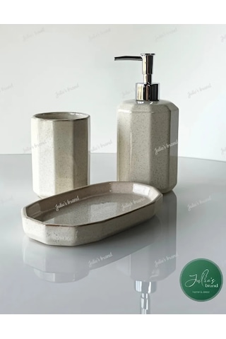 Julie's Brand Banyo Aksesuarları Seti 268373225 Bej