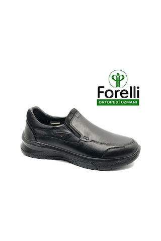 Forelli Drake Hakiki Deri Ortopedik Comfort Erkek Casual Ayakkabı Siyah