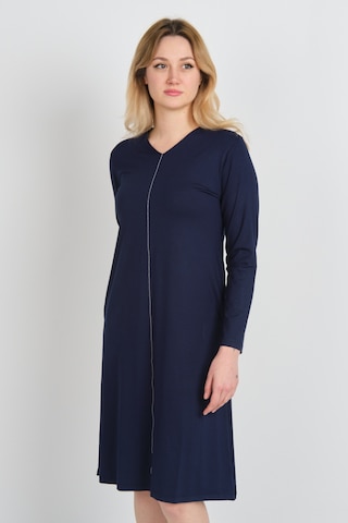 Sistas Kadın V Yaka Parlak Şerit Detaylı Uzun Kollu Çift Cepli Elbise 24442 Lacivert Lacivert