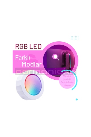 RGB Mıknatıslı Dokunmatik Led Atmosfer Lamba Çok Renkli