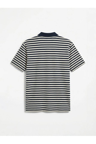 Lc Waikiki İndigo Polo Yaka Çizgili Erkek Tişört Indigo