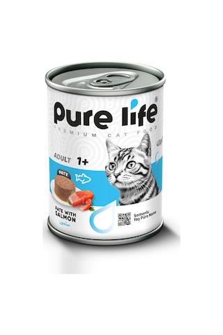 Pure Life Pate Somonlu Yetişkin Kedi Konserve Mama 400 G Pure Life Pate Somonlu Yetişkin Kedi Konserve Mama 400 G