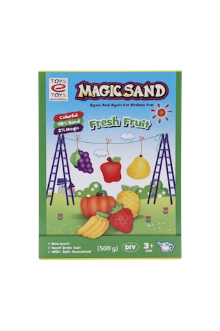 Magıc Sand Meyve Kalıplı Kinetik Kum Oyun Seti 500 Gr Çok Renkli