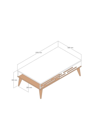 Variant Valensiya Orta Sehpa - Ceviz / Krem