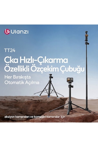 Ulanzi Tt24 Cka 146cm Selfie Stick Tripod Kamera Ve Telefon Uyumlu - S044a