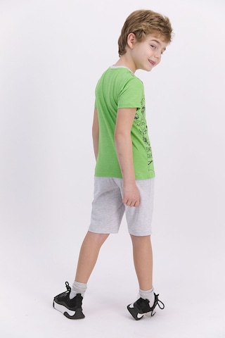Spiderman Lisanslı Lime Yeşili Erkek Çocuk Bermuda Takım 5274-27523 Lime