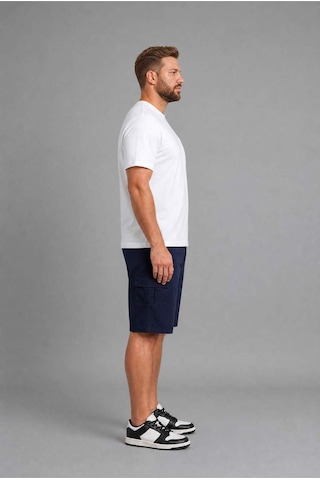 Defacto Relax Fıt Düz Paça Sweatshirt Kumaşı Uzun Şort H2058ax26smnv64 Lacivert-nv64
