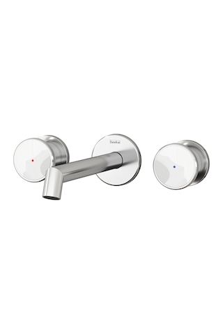 Teska Grande Shine Lavabo Bataryası-beyaz Camlı Cam