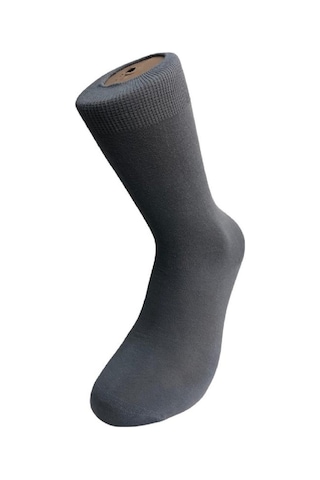 ERKEK DİKİŞSİZ PAMUK ÇORAP-GRİ Gri