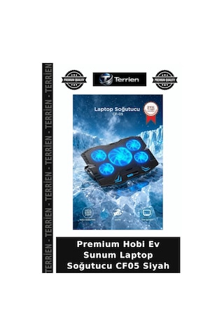 Premium Hobi Ev Sunum Laptop Soğutucu Cf05 Siyah