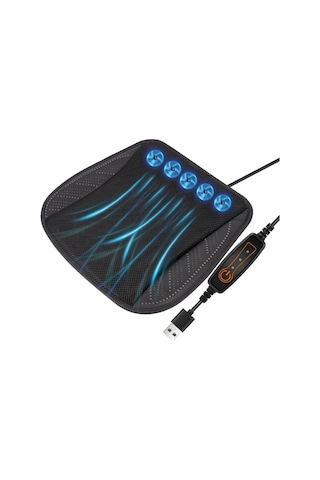 Usb Portlu Havalandırmalı Koltuk Minderi, Tüm Araba Koltukları, Ev Ve Ofis Sandalyeleri İçin Yaz Nefes Alabilir Soğutma Pedi, Siyah