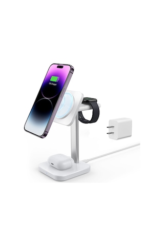 Şarj Standı 3 İn 1 İphone + Airpods + Apple Watch Uyumlu Mfm Lisanslıdır.