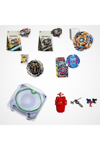Beyblade Karışık Seri Set 5 Beyblade 3 Fırlatıcı 1 Arena - Bx-16, Bx00-01, B-79, B-150, Bb70