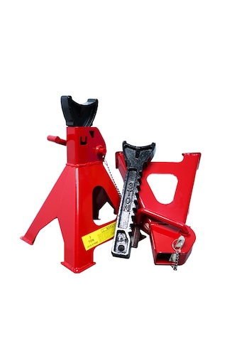 3 Ton Çift Kilitli Kriko Standı Araç Altı Sehpa Ikili Set Emniyet Pimli