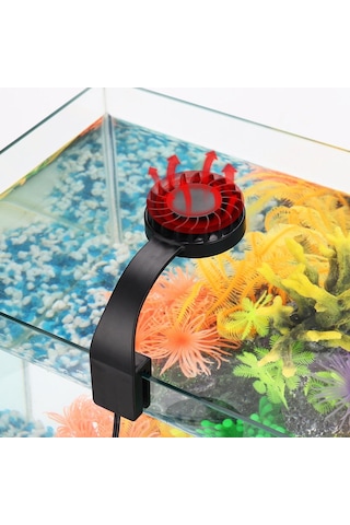 Sones 220v 5w Mavi Beyaz Akvaryum Led Klipsli Işık, 12 Led'li Usb İle Çalışan Mini Balık Tankı Işığı, Su Bitkileri, Su Çimleri Ve Küçük Tanklar İçin Siyah