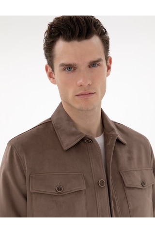 Pierre Cardin Erkek Vizon Deri Mont-kaban 50312345-575 Vizon