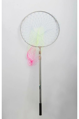 Powerex Paslanmaz Çelik Krom Geniş Göz Misina 50cm.çap,190cm Sap,lüks Kepçe