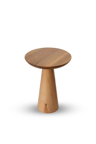 2'li Zigon Mantar Sehpa Mushroom Masif Ahşap Modern Yan Sehpa Takımı Naturel Kayın