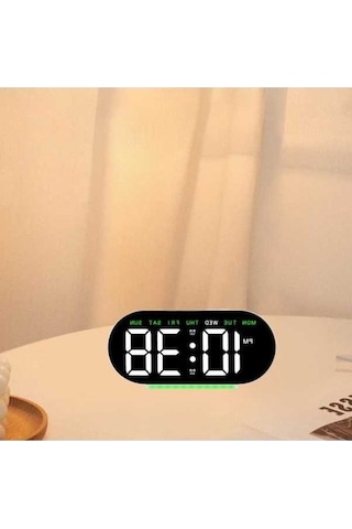 Trendooze Yeşil Suntek Saati Saat Masa Işık Elektronik Dijital Çalar 12/24h Vg