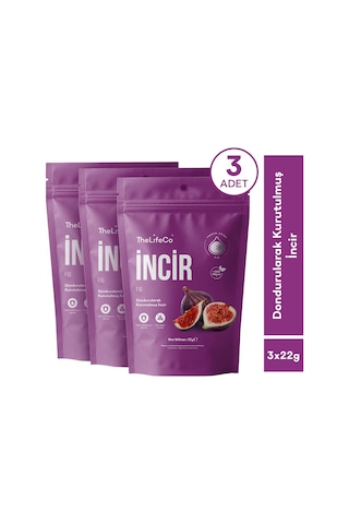 Thelifeco Freeze Dried - Dondurularak Kurutulmuş İncir 3'lü Paket 45 G