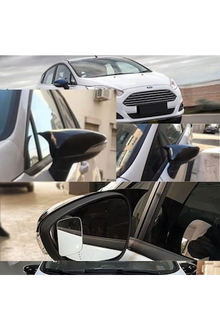 Ford Fiesta MK6 HB Hatchback 2008 2009 2010 2011 2012 Uyumlu Yarasa Batman Ayna Kapağı Seti Parlak Siyah