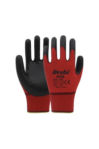 Beybi Pn5 Nitril Eldiven Kırmızı Siyah No:10 60-144-288 Çift