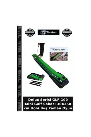 Delux Serisi Glf-100 Mini Golf Sahası 30x250 Cm Hobi Boş Zaman Oyun Çok Renkli