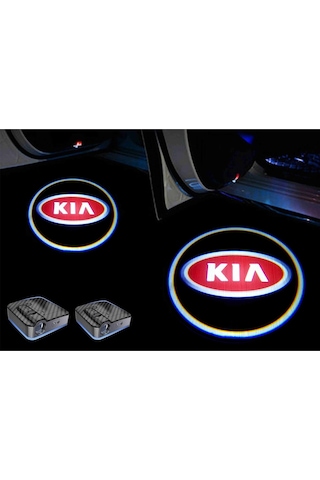 Kia Araçlar İçin Pilli Yapıştırmalı Kapı Altı Led Hayalet Logo