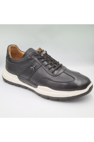 Libero 5223 Siyah Hakiki Deri Eva Taban Erkek Deri Sneaker Siyah