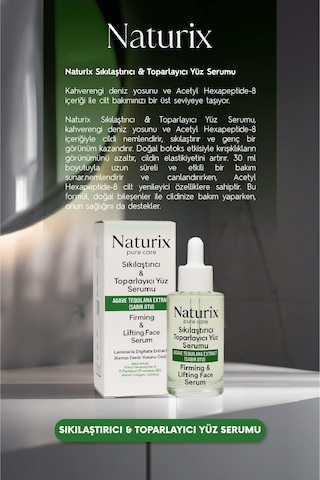 Naturix Sıkılaştırıcı ve Toparlayıcı Yüz Serumu 30 ML