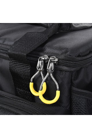 Xindoker Siyah Kalınlaşmış Kareli L32 Luya Çanta - 1680d Nilon Malzeme İle Geniş Ve Düzenli Olta Eşyası Depolama