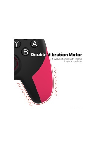 Vkemall Yeşil-pembe T-23 Bluetooth Oyun Kolu: Çift Motor Titreşimi, Jiroskop, Switch/switch Lite Uyumlu