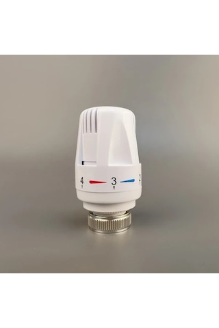 Pazly 8 Adet Beyaz Akıllı Radyatör Valfi Yedek Başlığı M30x1, 5 Diş Abs Bronz İç Yüzey, 4-120 C Otomatik Kontrol