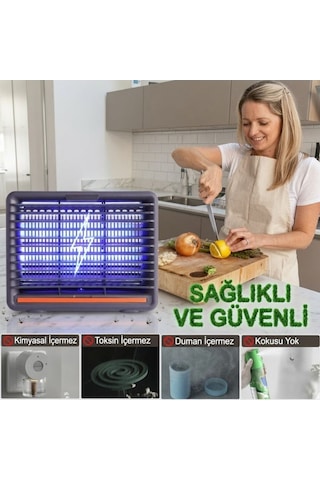 2x 10 Watt 120m² Elektrikli Sinek Sivrisinek Öldürücü 12 Metre Çekim Gücü - Kimyasalsız Profesyonel Böcek Kovucu