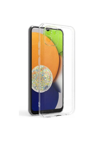 Galaxy A03 Zore Şeffaf Ince Ve Esnek Süper Silikon Kılıf Renksiz