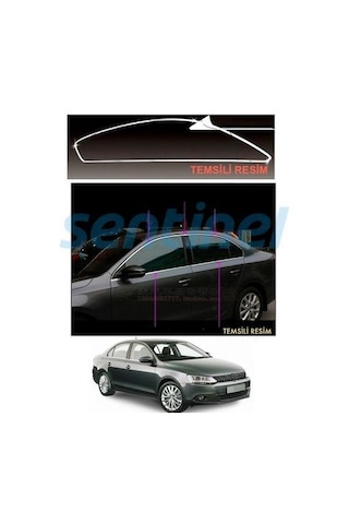 Vw jetta cam çerçevesi kenar çıtası krom tamtur 2011+