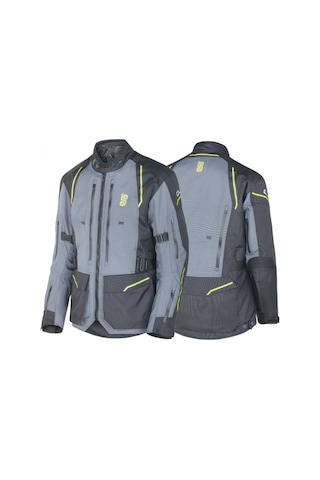 Oj Endurance Motosiklet Ceketi Gri - Sarı - Siyah