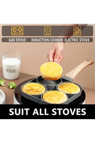 Yumurta Kızartma Tavası Yapışmaz Gözleme Tavaları 4 Bardak