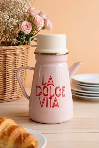 Dolce Vita Bardaklı Emaye Sürahi