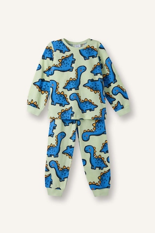 Defacto Erkek Bebek Pijama Takımı Dinozor Desenli Uzun Kollu Üst Uzun Alt G7131a526spgn158 Yeşil-gn158