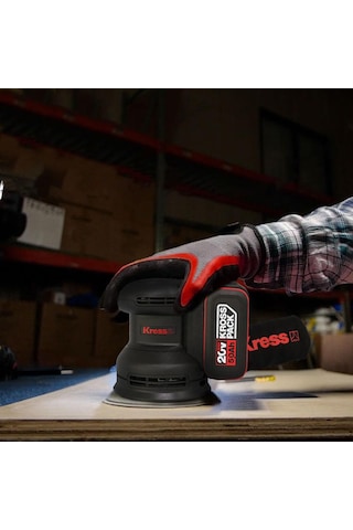 Kress KUD20.9 20V 125 MM Kömürsüz Profesyonel Eksantrik Solo Zımpara
