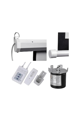 Everest Epp-180, 180x180, Motorlu, Projeksiyon Perdesi, Uzaktan Kumandalı, Arkası Siyah Fonlu, Duvar