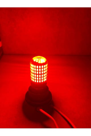 Oto Led Fren Stop Ampulü Kırmızı 93 Tek Duy P21w 144 Ledli 2 Adet