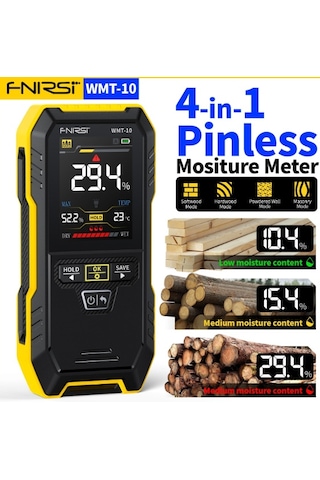 Fnirsi Wmt-10 Temassız Endüktif Ahşap Ve Duvar Nem Ölçer Higrometre