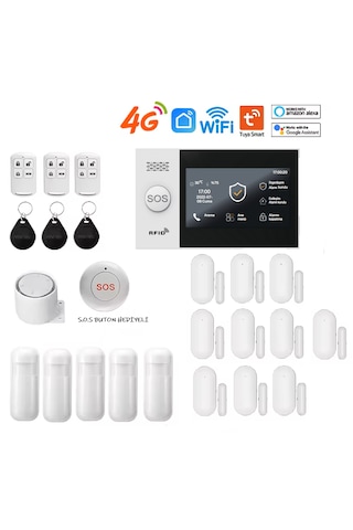 Obiem Tuya Akıllı Ev Güvenlik Alarm Sistemleri Kolay Kurulum Sim Kart/google Asistan/amazon Alexa/mobil Uygulama