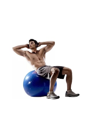 Gri Pilates Topu, Pompa , 65 Cm Boyutunda