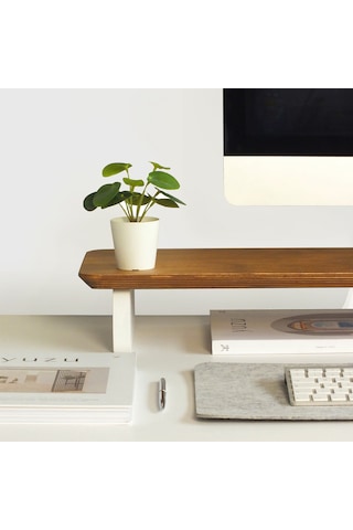 Büyük Monitör Standı Meşe