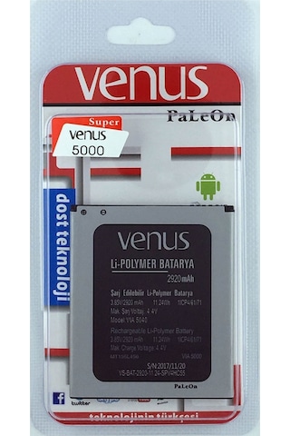 Teknonet Vestel Venüs V3 5530 Uyumlu 2920 Mah Batarya